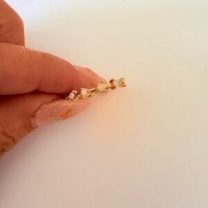 Anthropologie Gold and White Ring
